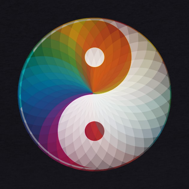 Multi Color Yin Yang by Bluepress